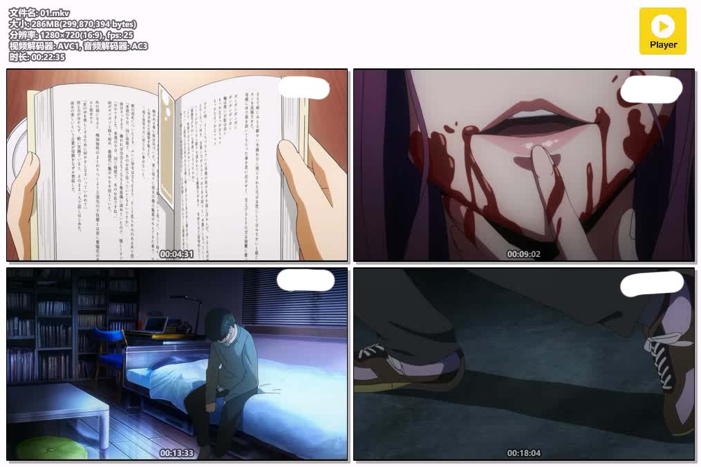 插图:《東京喰種1》粤日双语版全12集 | 720P高清+中文字幕 | 粤语动画 | 百度网盘/夸克网盘，编号:141