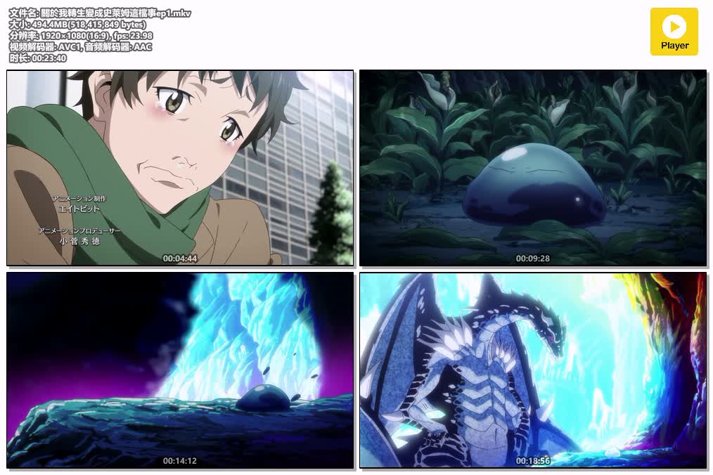 插图:《关于我转生成为史莱姆这档事第1季》粤语版全25集 | 1080P高清+中文字幕 | 粤语动画 | 百度网盘/夸克网盘，编号:344
