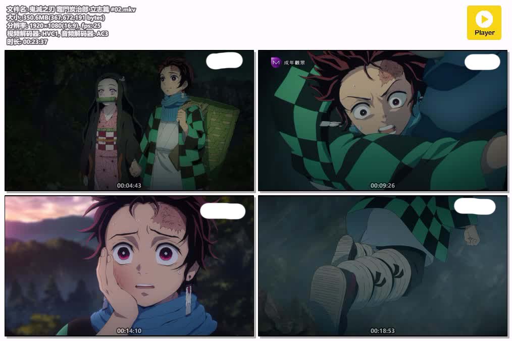插图:《鬼滅之刃 竈門炭治郎 立志篇》粤日双语版全26集 | 1080P高清+中文字幕 | 粤语动画 | 百度网盘/夸克网盘，编号:938