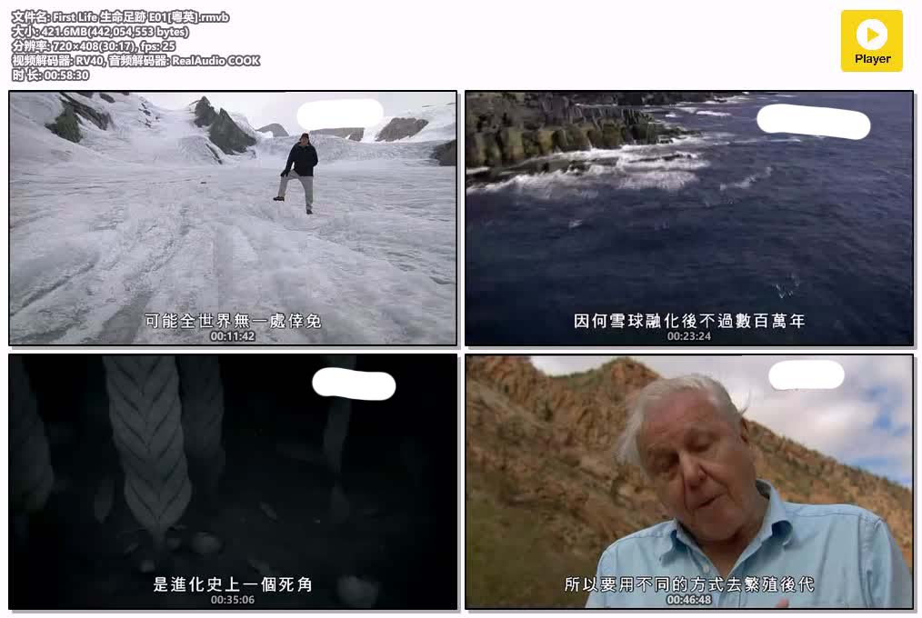 插图:《生命足跡》粤配纪录片全2集 | 全球文明探秘 | 百度网盘/夸克网盘，编号:201