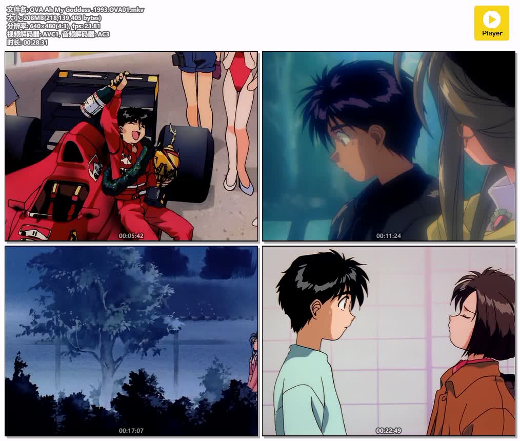 插图:《幸運女神》OVA版 粤日双语版全5集 | 480P高清+中文字幕 | 粤语动画 | 百度网盘/夸克网盘，编号:923