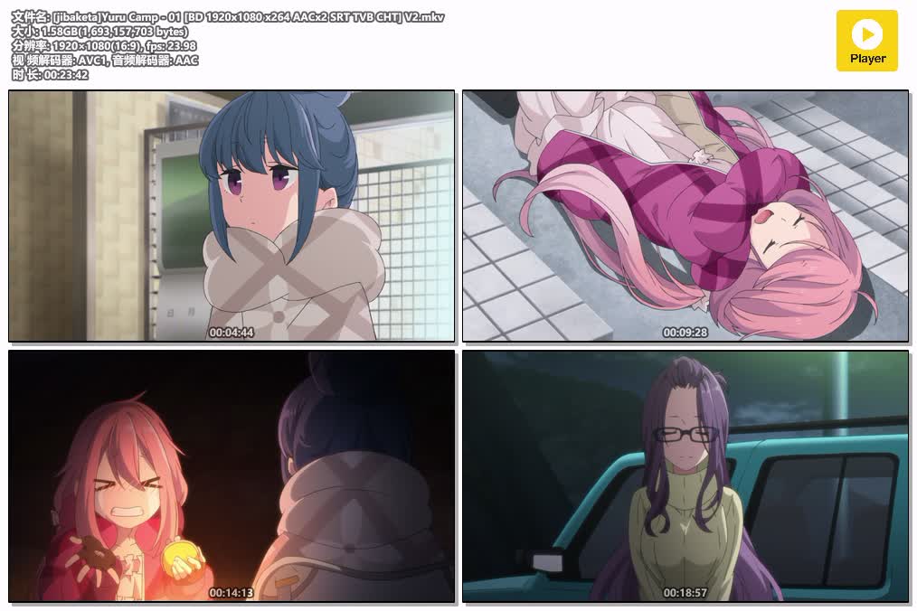 插图:《露营少女1》粤日双语版全12集 | 1080P高清+中文字幕 | 粤语动画 | 百度网盘/夸克网盘，编号:671