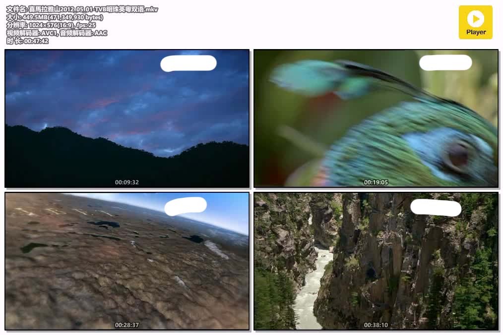 插图:《喜馬拉雅山》粤配纪录片全1集 | 全球文明探秘 | 百度网盘/夸克网盘，编号:688